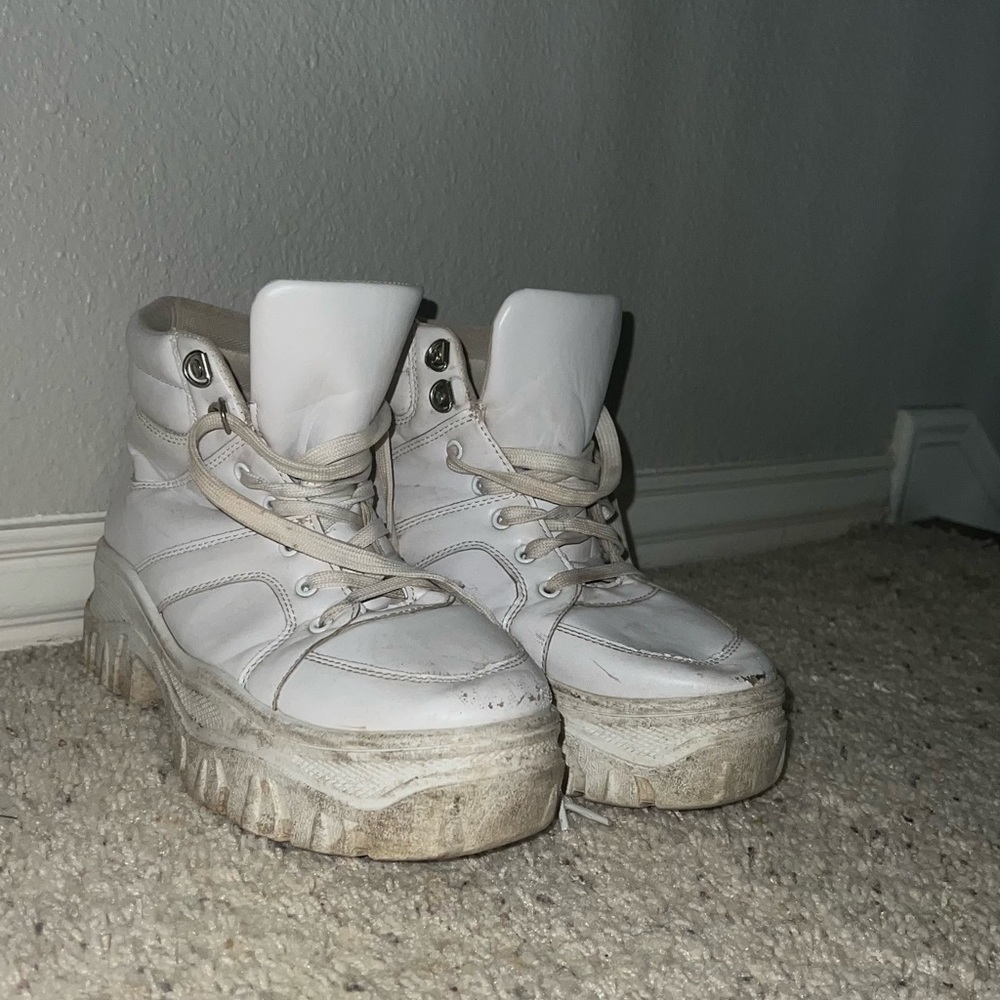 Chunky white shoes